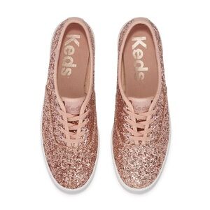 Keds Rose Gold Glitter Sneakers